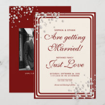 Pérolas Burgundy Nada Chique Apenas Amor Casament