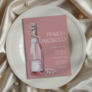 Convite Pérolas + Chá de panela Prosecco