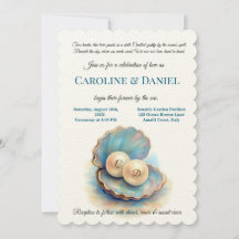 Pérolas de Casamento de Praia Shell Elegant Ocean 