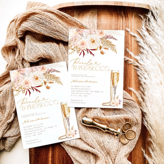 Convite Pérolas de Fotografias e Chá de panela Floral Pros (Criador carregado)