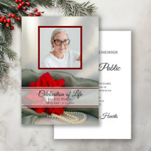 Pérolas de Poinsettia Vermelha Celebração da Vida 
