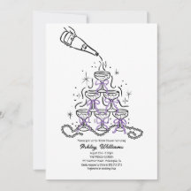 Pérolas desenhadas à mão e Chá de panela Prosecco