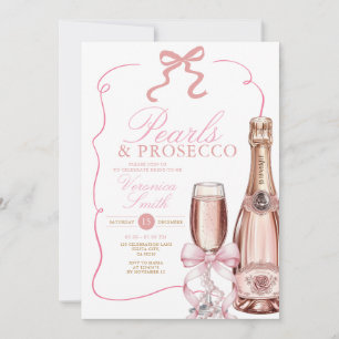 Convite Pérolas e Chá de panela de Arco Rosa Prosecco