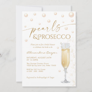 Convite Pérolas e Chá de panela do Tema Prosecco