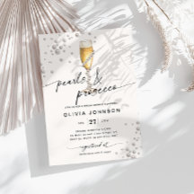 Pérolas e Chá de panela elegante Prosecco