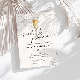 Convite Pérolas e Chá de panela elegante Prosecco