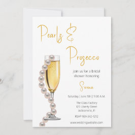 Convite Pérolas e Chá de panela Prosecco