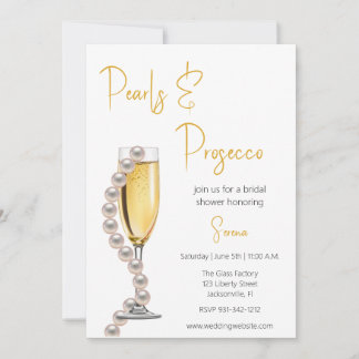 Convite Pérolas e Chá de panela Prosecco