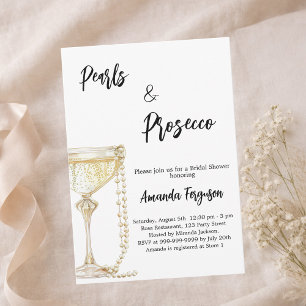 Convite Pérolas e Chá de panela Prosecco