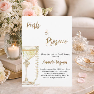 Convite Pérolas e Chá de panela Prosecco