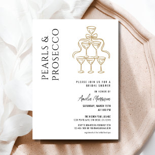 Convite Pérolas e Chá de panela Prosecco