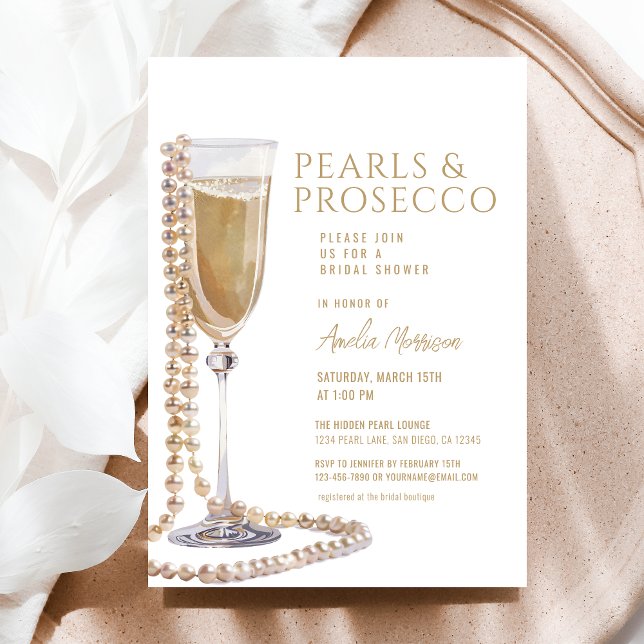 Convite Pérolas e Chá de panela Prosecco (Criador carregado)