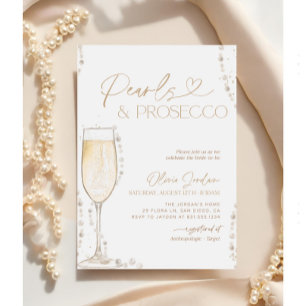 Convite Pérolas e Chá de panela Prosecco, Bridal Brunch