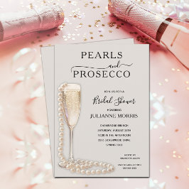 Convite Pérolas e Chá de panela Prosecco Brunch e Bubble