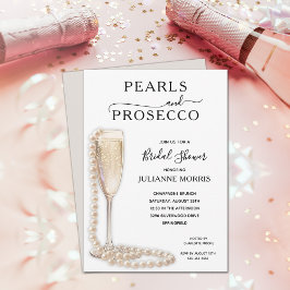 Convite Pérolas e Chá de panela Prosecco Brunch e Bubble