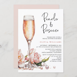 Convite Pérolas e Chá de panela Prosecco de Aquarela