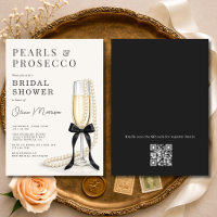Pérolas e Prosecco Arco Preto Código QR Chá de Noi