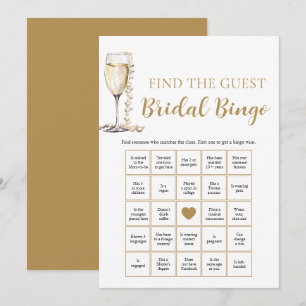 Convite Pérolas e Prosecco Encontram o Jogo de Bingo de Br