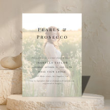 Pérolas e Prosecco | Foto simples do Chá de panela