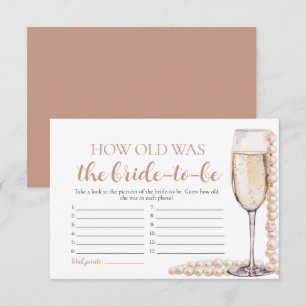 Convite Pérolas e Prosecco - Quantos Anos Teve a Noiva