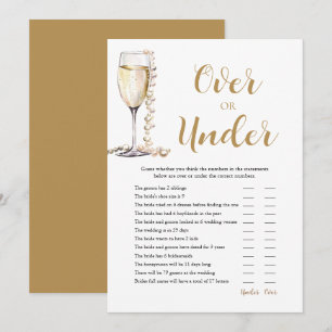 Convite Pérolas e Prosecco sobre ou sob jogo de Chá de pan