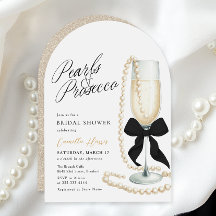 Pérolas & Prosecco Laço Preto Chá de Noiva