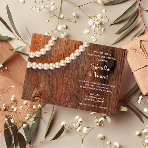 Convite Pérolas Rústicas e Brunch de Pós-Casamento em Made