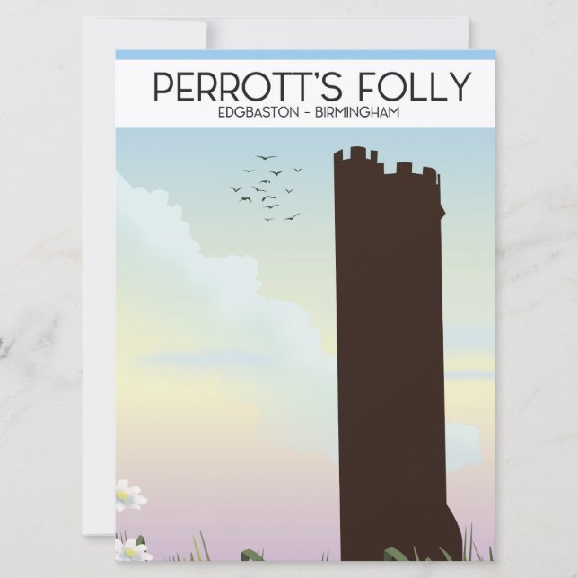 Convite Perrott's Folly, Edgbaston, Birmingham (Frente)