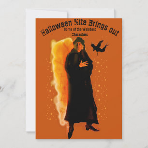 Convite Personagem Misterioso do Partido Nite das Hallowee