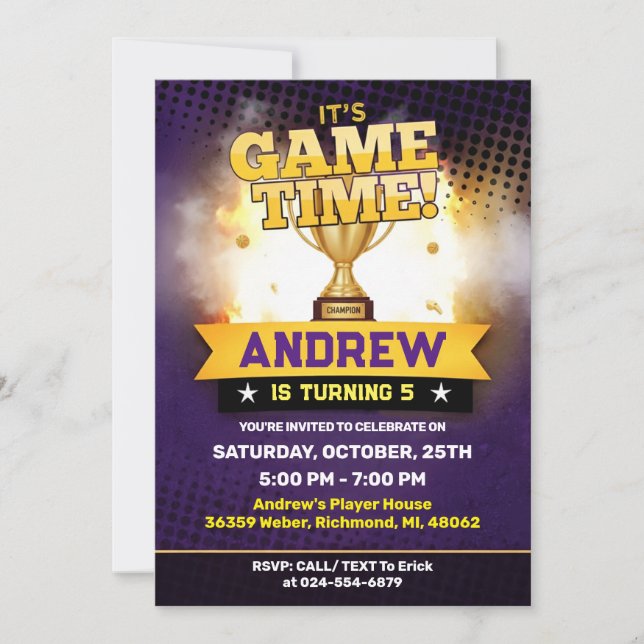 Convite Personal Basketball Birthday Invitation Sport (Frente)