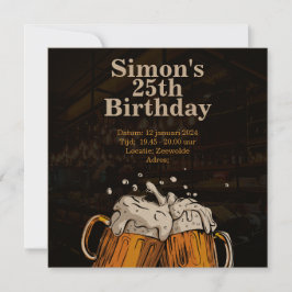 Convite Personal Birthday invitation beer
