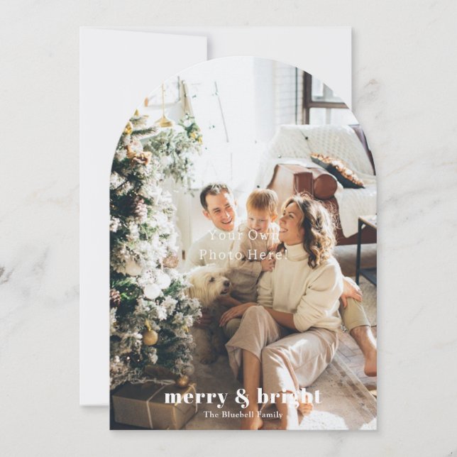 Convite Personalise Your Own Photo And Text Christmas Card (Frente)