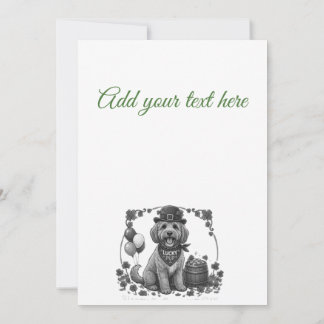 Convite Personalised Lucky Cockapoo St. Patrick's Day