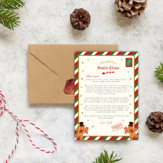 Convite Personalised Official Letter from Santa Nice List