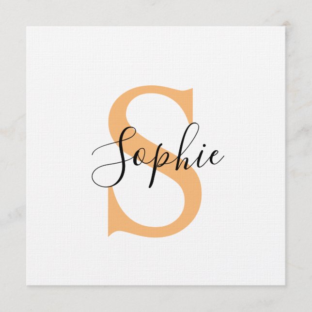 Convite Personalised Your Name, Custom Name, Birthday Gift (Frente)