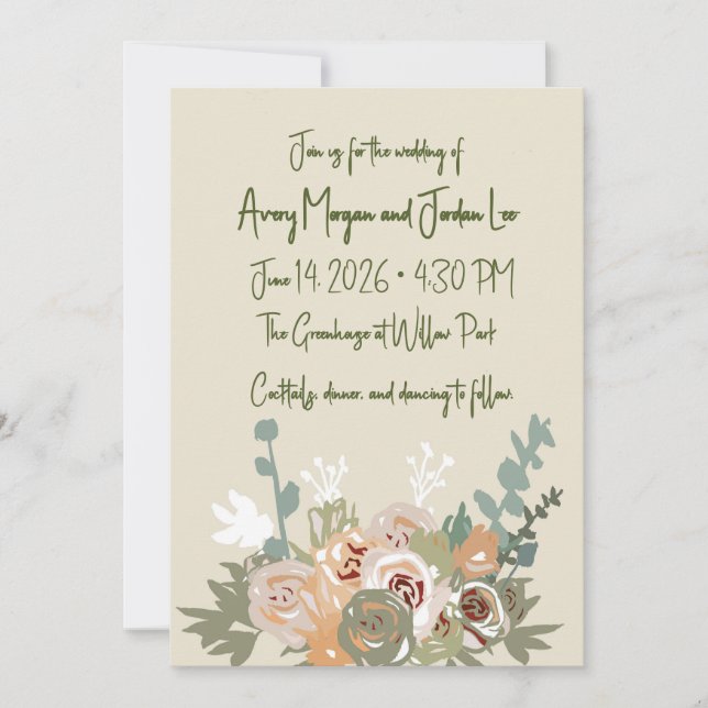 Convite Personalizable Wedding Invitation (Frente)