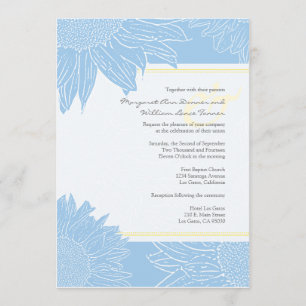 Convite personalização::Convite de casamento de girassol