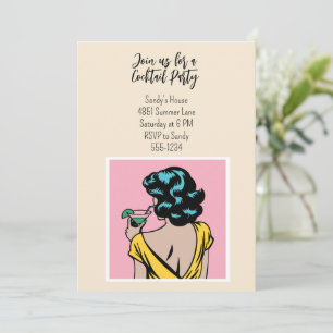 Convite Personalização da Pop de Verão do Partido Cocktail