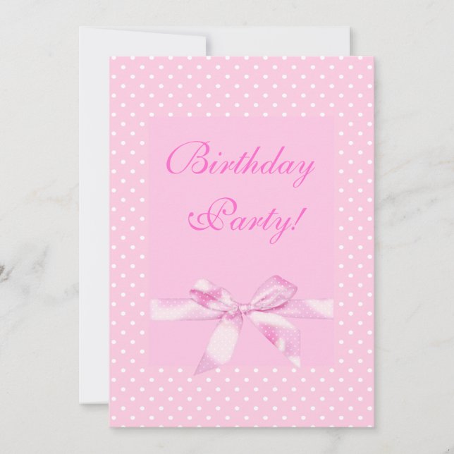 Convite personalização de aniversário de arco bonito (Frente)