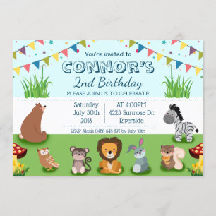 Convite Personalização do Dia de Nascimento dos Animais 