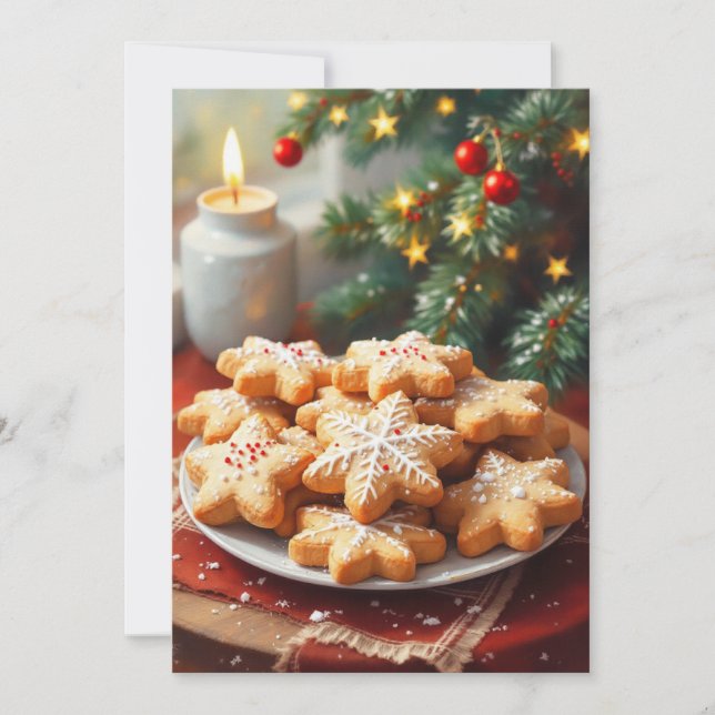 Convite Personalização do Exchange de cookies de Natal (Frente)