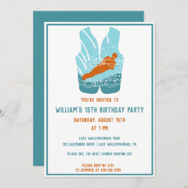 Convite Personalização Do Gráfico Da Escadora De Água Com