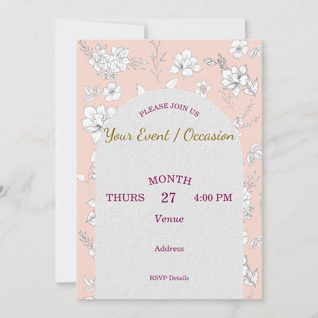 Convite Personalização Genérica de Casamento de Aniversári (Criador carregado)