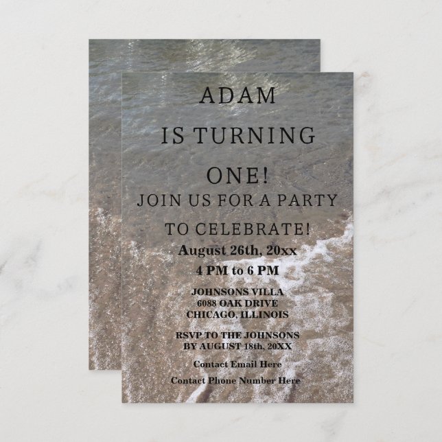 Convite Personalização Náutica da Praia da Primeira Festa  (Frente/Verso)