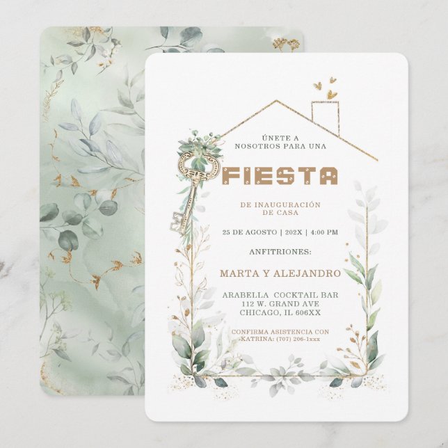Convite Personalizadas para Inauguração e Aniversário (Frente/Verso)