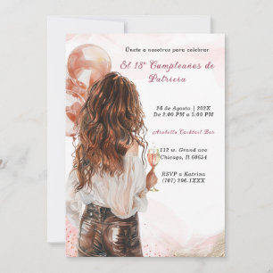 Convite Personalizadas Para o 18º Aniversário em Português