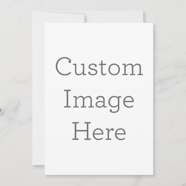 Convite simples, Tamanho: 12,7 cm x 17,8 cm, Papel: Fosco , Canto: Quadrado, Envelopes: Branco, Qualidade de impressão: Padrão (Frente)