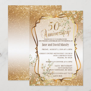 Convite Personalizado - 50º Aniversário de Casamento Doura