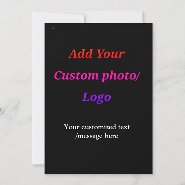 Convite personalizado adicione sua foto logo seu texto mod (Frente)