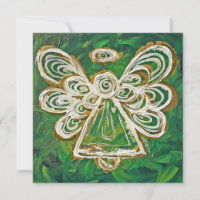 Convite Personalizado Anjo da Guarda Verde